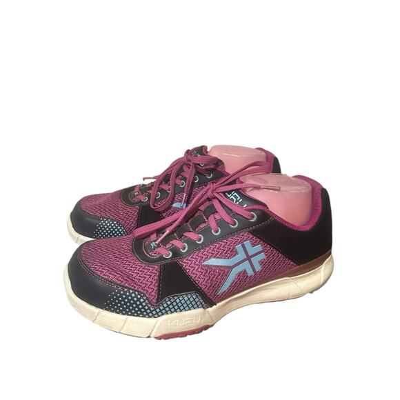 KURU Women’s Athletic Shoes Sneakers Size 10.5 Fuchsia Gray Lace Up Comfortable - Picture 1 of 8